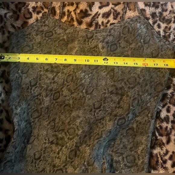 Victoria’s Secret Camo-Snakeskin Print Semi-Sheer Slip Dress, Size Medium - Picture 7 of 8